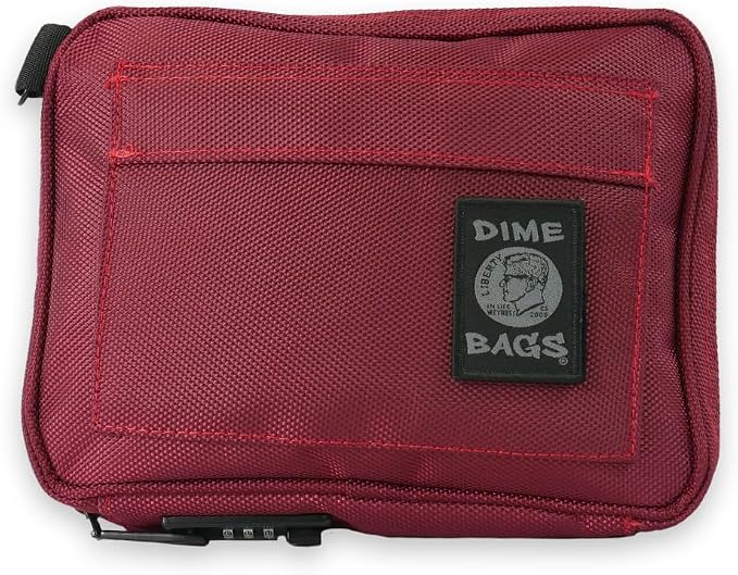 DIME BAGS Lockable Odor Sealing Padded Pouch, 3-Digit Combo Lock & Hidden Storage Pocket, Carbon Lined Scent Protection Boss by DIMEBAGS