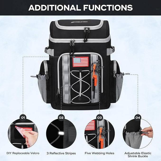 Maelstrom 35/50 Can Insulated Backpack Cooler, Leakproof Soft Lunch Ice Bag | Keeps Food Cold For 16h, Peva Liner, Durable Nylon, Ergonomic Padding. Perfect For Men, Women, Camping, Beach, Hiking, Travel - Image 5