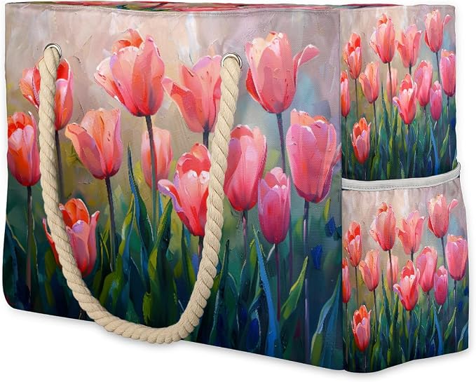 Large Beach Bag with Zipper Beach Bags for Women Water Resistant Swim Pool Bag by Unknown