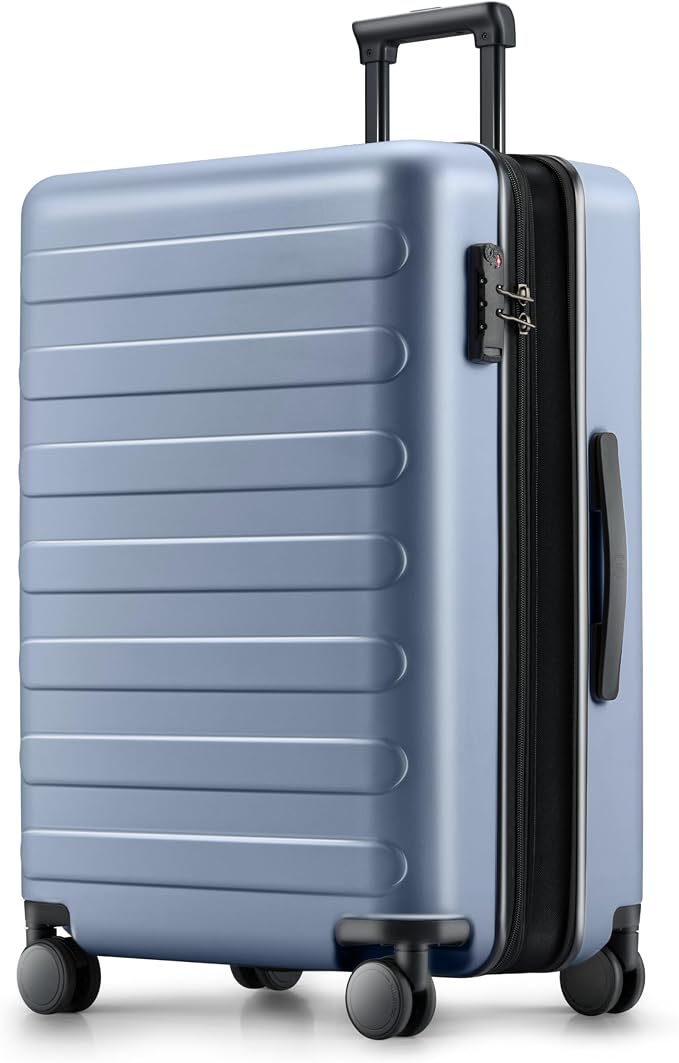 NINETYGO Large Checked Luggage 28 Inch, Checking In Luggage with Smooth Spinner Wheels, Expandable, Hard Shell PC Suitcase, Lightweight Travel Luggage, TSA Approved (Shadow, Rhine Max) by NINETYGO