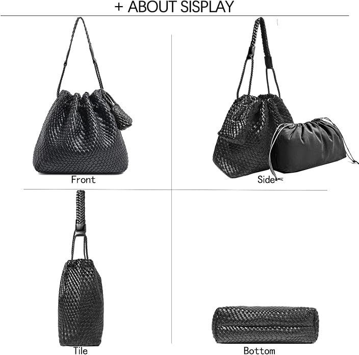 JINMANXUE Woven Purse for Women, Beach Hobo Shoulder Bag, Top-handle Tote Handbag, Shopper Underarm Satchel for Work Travel | Spacious Lightweight - Image 7
