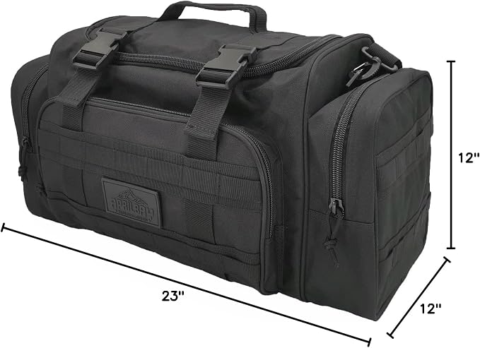 APRILBAY Duffel Bag – Heavy Duty Tactical Gym Bag for Men, Splashwater-Proof Weekender Travel Bag for Basketball, Football, Soccer, Hiking, and Hunting (Black) - Image 9