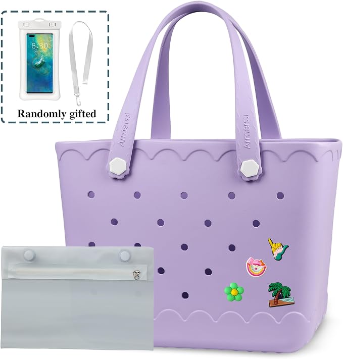 Rubber Beach Tote Bag Waterproof Tip-Proof Outdoor Tote Bag for the Beach Boat Pool Sports - Image 5