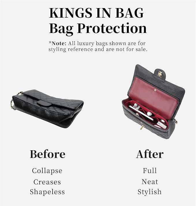 Purse Organizer Insert, Silky-Soft Lightweight Design, Multi-Pocket, Keeps Bag Organized & Protects Interior, Fits Chanel Classic Flap Maxi, Ideal for Travel & Daily Use(Chai, CF Maxi) - Image 3