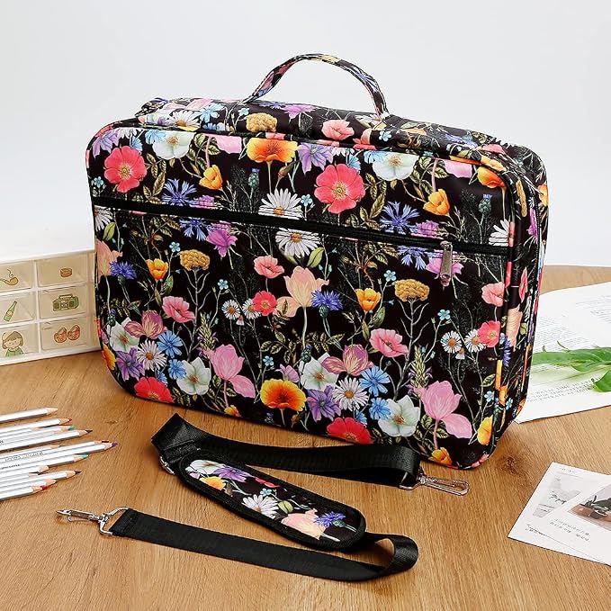 Lbxgap Portable Colored Pencil Case Holds 480 lots Pencils or 320 to 328 Gel Pens Large Capacity Pencil Organizer with Handle Strap Handy for Colored Pencils & Gel Pen - Image 7