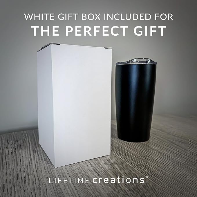 Lifetime Creations Engraved Personalized Dentist Tumbler With Lid 20 oz (White) - Custom Stainless Steel Coffee Travel Mug, Dental Hygienist Gift, Dentist Appreciation