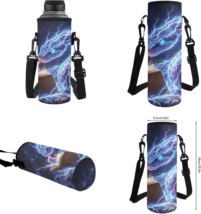 Lightning Snake School Backpack Boys Cool Bookbag Kids 6 7 8 9 10 11 12, 4 Piece Backpack Set with Lunch Box and Pencil Case Back to School Supplies, Adjustable Padded Strap - Image 7