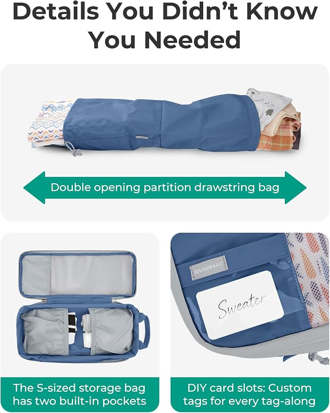 BAGSMART 6 Set /4 Set/2 Set Compression Packing Cubes for Travel, Lightweight Luggage Organizer Bags, Durable Space Saver Bags Travel Essentials - Image 5
