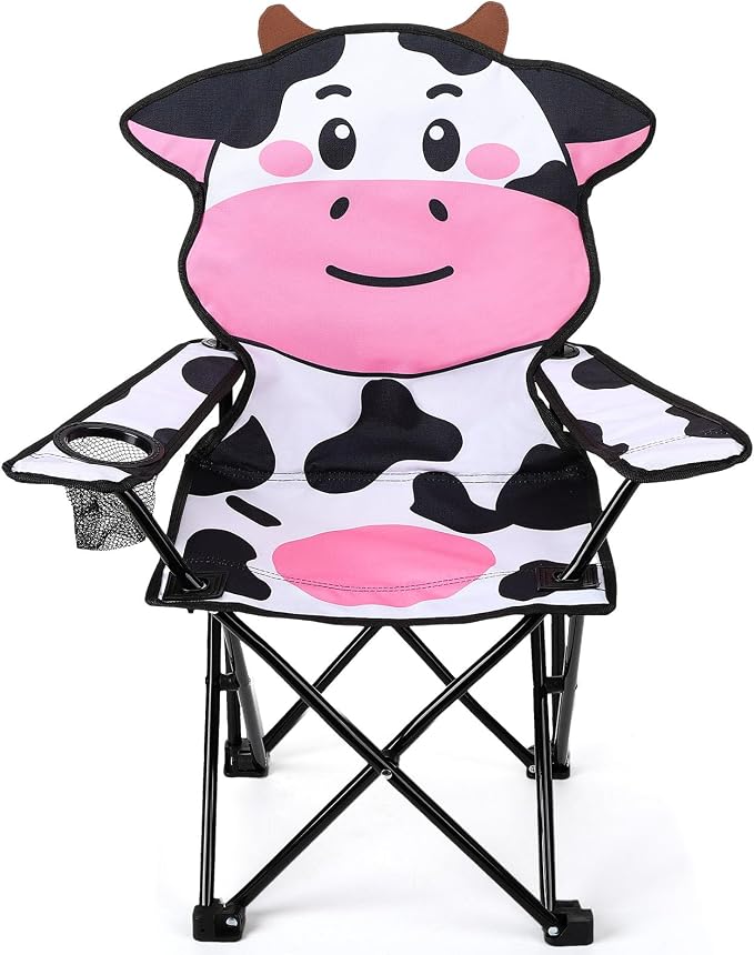 KABOER Kids Outdoor Folding Camping Chair with Cup Holder Carrying Bag | Portable Camping Chair for Beach Picnic Camping Travel Lawn Ages 3-10 by KABOER