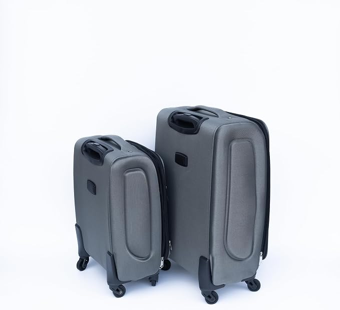 Merax Luggage Set Softshell 2 Piece 20/24 Expandable Suitcase with Backpack | Softside Lightweight Travel Carry on Luggage with Wheels,Gray - Image 7