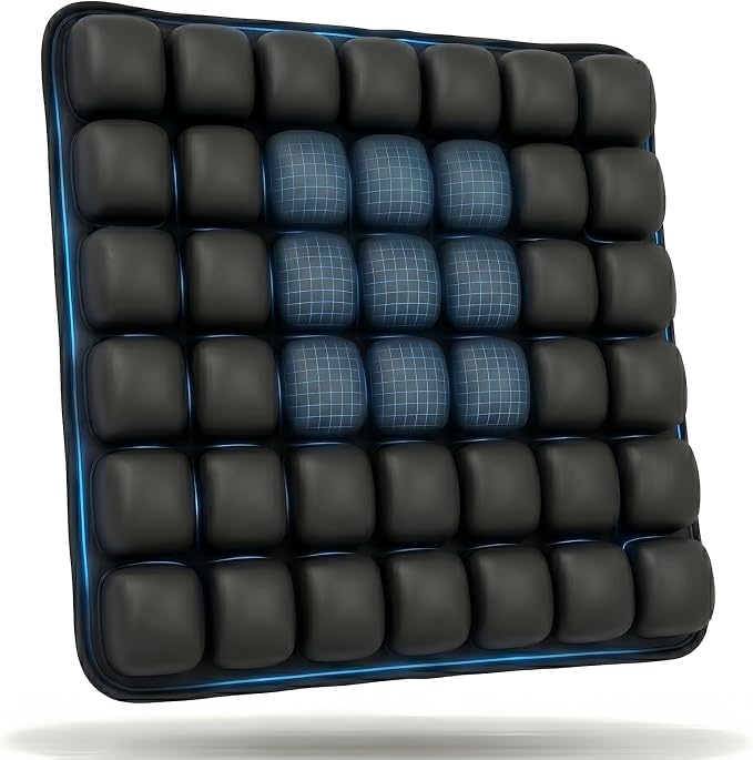 Airplane Seat Cushion, Inflatable Travel Cushion for Long Flights, Portable Travel Seat Cushion with Built-in Press Pump by TravelCushionsforLongFlights