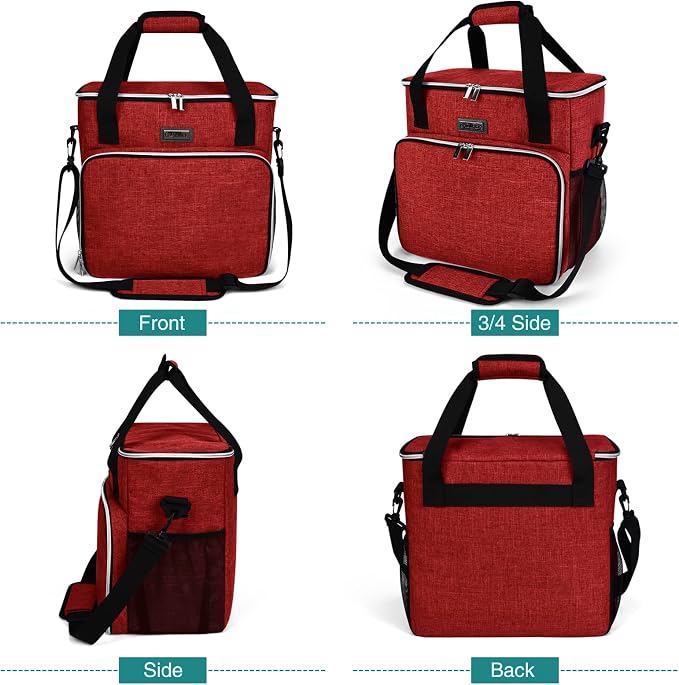 BAGLHER Dog Travel Bag, Pet Travel Bag (ALL Pet Travel Supplies), With 2 Pet Food Containers and 2 Collapsible Silicone Bowls; Essential Kits for Travel Red - Image 2
