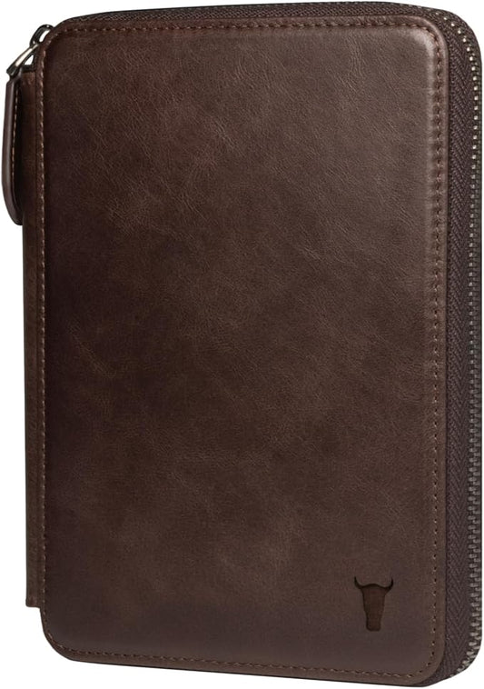 TORRO Travel Wallet – Genuine Leather Travel Organiser with Passport Holder and Detachable Cardholder by TORRO