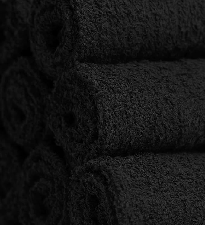 100% Cotton Washcloths 24 Pack (12x12 Inches) Soft, Highly Absorbent Washcloth, Face Towels, Wash Cloths for Face, Ring Spun, Bulk Pack (Assorted) - Image 6