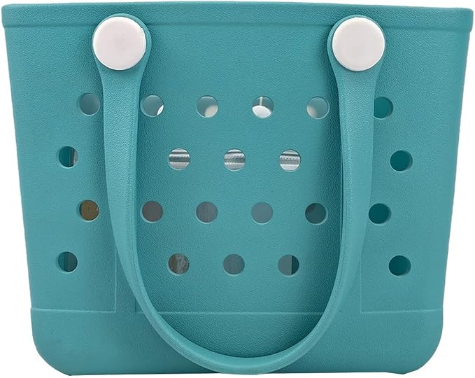 Rubber Beach Bag for Women, Waterproof Travel Tote Bags for Beach | Waterproof Sand-proof Tote Bags with Zipper Pocket, Durable Lightweigh Tote Bag for Outdoor - Image 9
