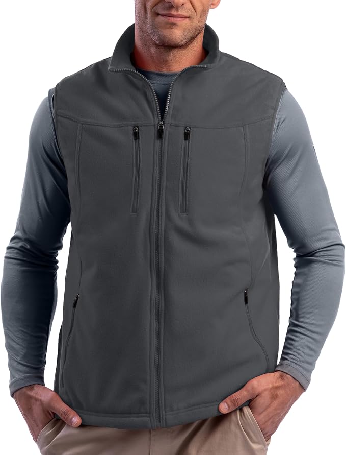 SCOTTeVEST Fireside Fleece Vest for Men - 15 Hidden Pockets - Warm Wrinkle Resistant for Travel & More by SCOTTeVEST