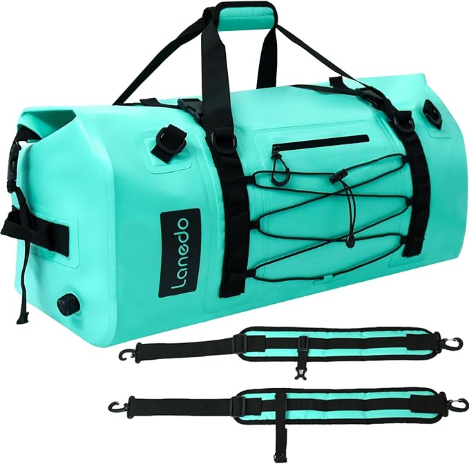 80L Dry Bag Large Waterproof Bag Roll-Top Heavy Duty Fishing Duffel Bag with Durable Straps & Handles for Kayaking Paddle boarding Boating Rafting Fishing by Lanedo