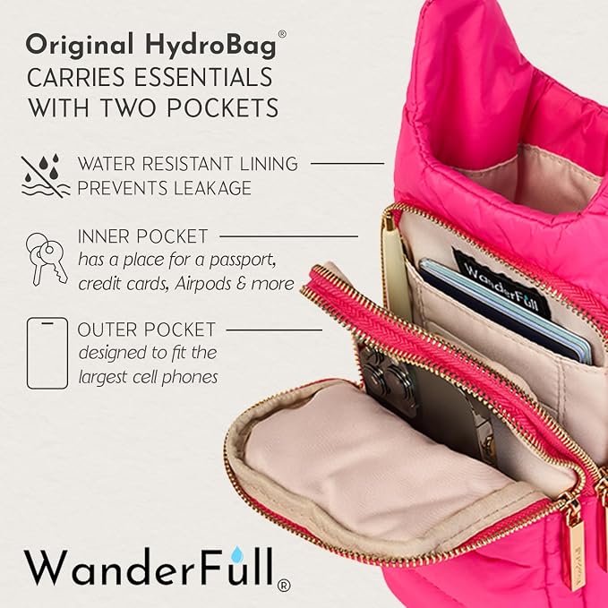 WanderFull Original HydroBag Crossbody Water Bottle Holder with Phone Pocket, Fits Water Bottles up to 32 oz - Image 7
