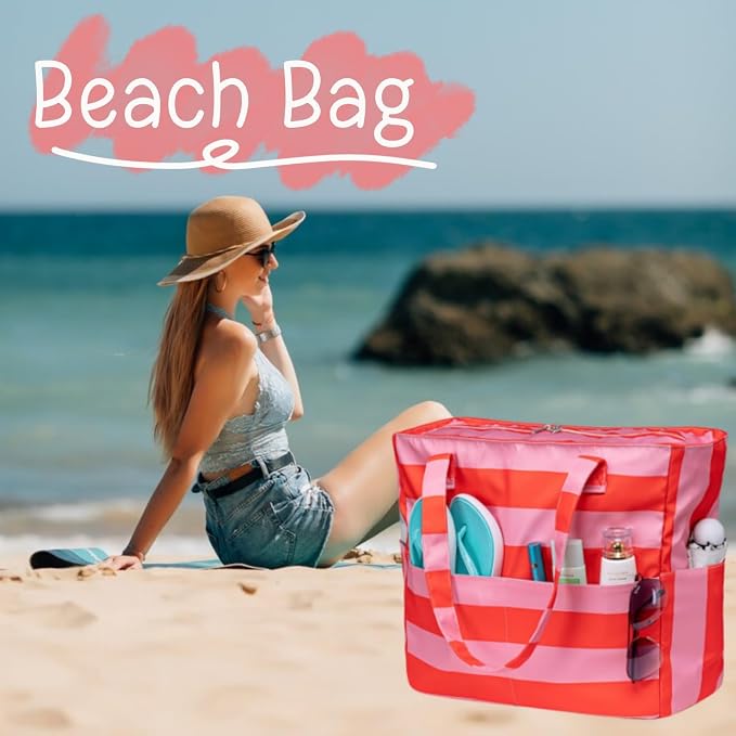 Bluboon Waterproof Beach Tote Pool Bags for Women Ladies Extra Large Carry On Bag With Wet Compartment for Weekender Travel - Image 2