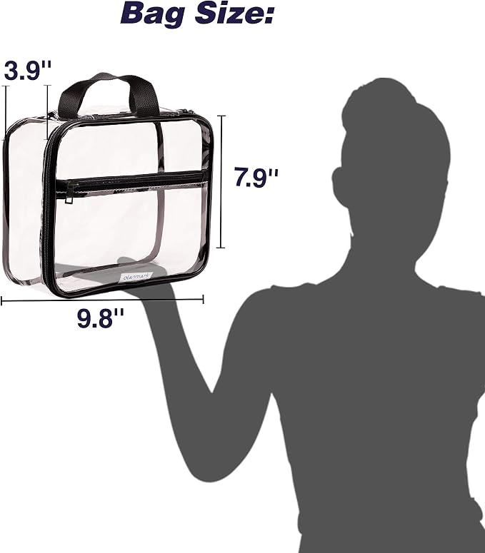 Clear Compression Packing Cubes 3 Set - Clear Toiletry Bag - PVC Makeup Bag - Large Transparent Cosmetic Travel Case - Image 9