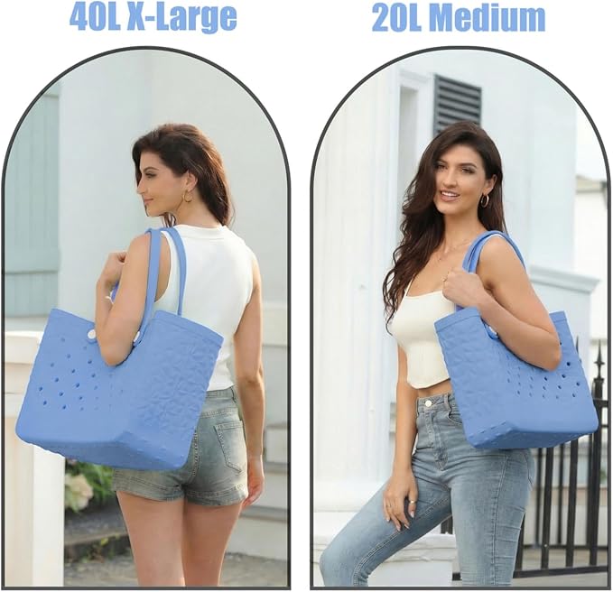 Rubber Beach Tote Bag Waterproof Tip-Proof Outdoor Tote Bag for the Beach Boat Pool Sports - Image 5