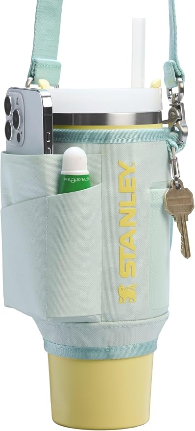 STANLEY All Day Quencher Carry All for 30 oz Tumbler with Handle | Crossbody Bag with Phone Holder Pocket, Card Sleeve & Detachable Strap | Water Bottle Carrier Bag | BPA-Free | Mist - Image 3