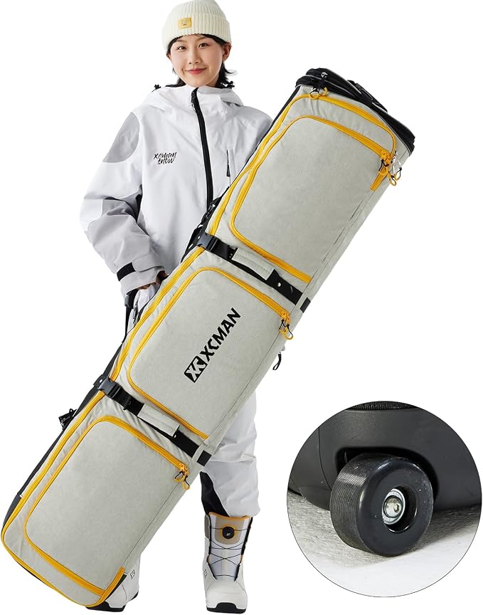 XCMAN Roller Snowboard Bag with Wheels Adjustable Length… by XCMAN