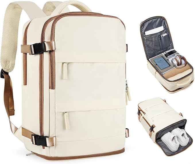 coofay Travel Backpack Carry on Flight Approved Mochila De Viaje Personal Item Travel Bag Backpacks for Travel Backpacks for Men Women Carry on Backpack for Airplanes 18x14x8 Inches Travel Bag by coofay