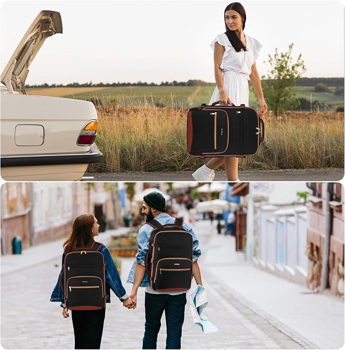YAMTION Large Travel Carry On Backpack for Women with 4 Packing Cubes,TSA Airline Approved Weekender Bags for Airplane Travel Essentials Business Hiking Work School College - Image 2