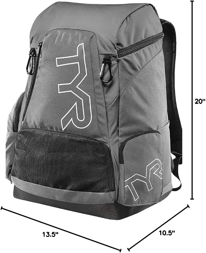 TYR Alliance Backpack - Wet/Dry Athletic Gym and Pool Bag for Men and Women - Separate Wet/Dry Compartments, 45L Capacity, Ergonomic, Water-Resistant - Available in Team Colors - Image 8