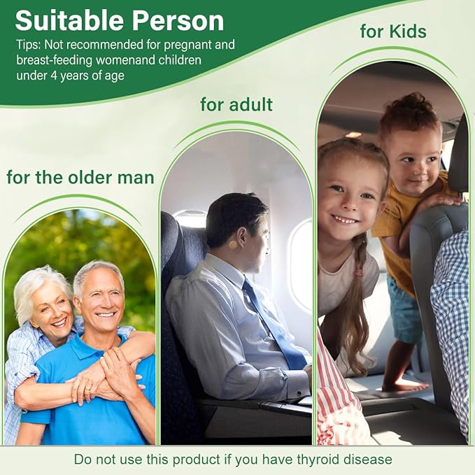 (2026 New) Motion Sickness Patches Non-Drowsy, 100% Natural Motion Sickness Patch-Travel Essentials-for Car,Airplane,Ship(Fast High Altitude Relief Patch) -for Adults and Kids(24 Count)