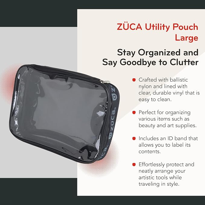ZUCA Pro & Sport Bag Accessory: Large Artist Utility MakeUp Pouch - Durable, Spacious Cosmetic Storage Solution For Travel & Professional Use - Image 2