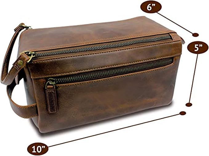 cuero LEATHER DUFFEL WITH TOILETRY BAG TRVELLING COMPLETE COMBO WITH NICE TOILETRY AND GREAT DUFFEL - Image 3