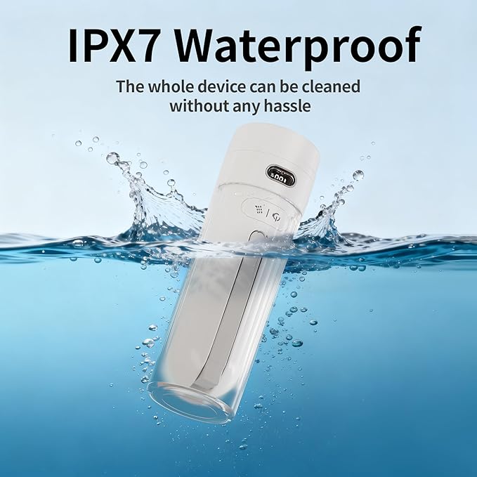 Portable Bidet - Handheld Rechargeable Electric Travel Bidet Sprayer with 3 Pressure - IPX7 Waterproof for Bathroom Ultimate Personal Hygiene Cleaning at Home and Camping (White)