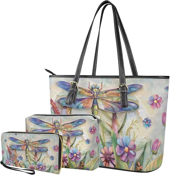 Women Purse Handbags Wallet Sets Leather Shoulder Tote Bag for Women,Top Handle Purse with Wrist Wallet Bag - Image 5