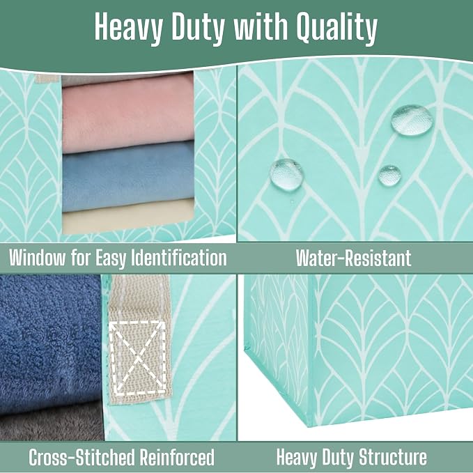 VENO 4 Pack Heavy Duty Moving Bags, Clothes and Comforter Storage Bags with Clear Window, College Dorm Essentials Packing Supplies, Foldable Boxes Alternative (Evergreen, 4 Pack) - Image 4