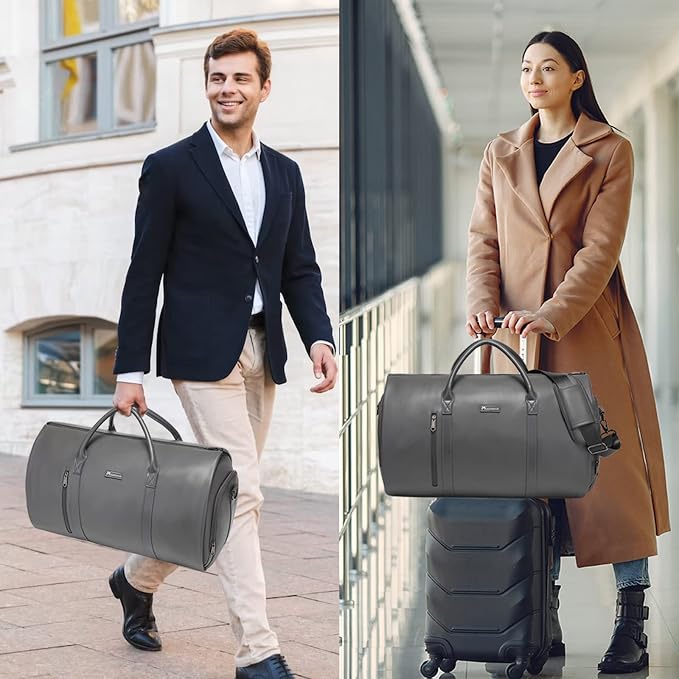 Convertible Garment Bag, Carry-On Suit Bag with Shoulder Strap | 2-in-1 lightweight garment travel bag for men and women, suit bag with shoulder strap for weekend getaways - Image 7