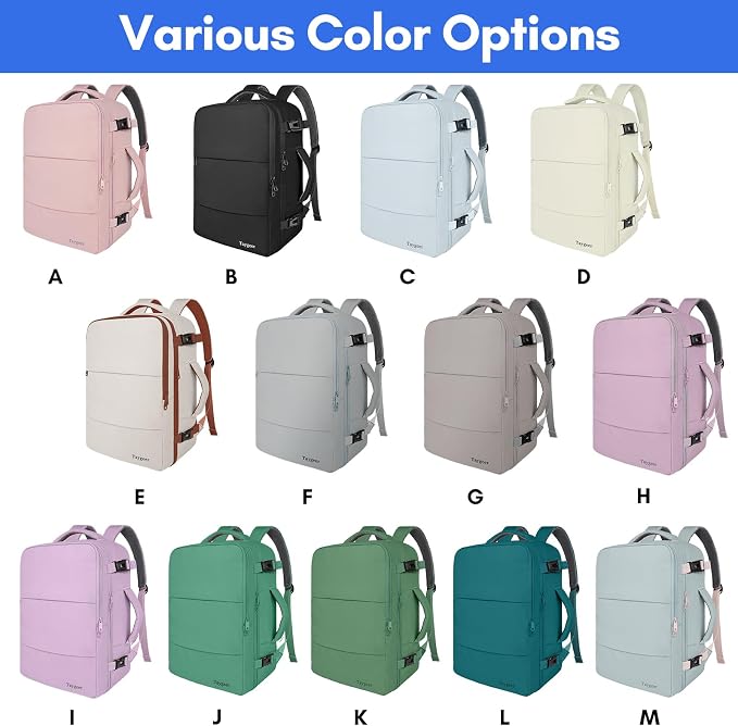 Taygeer Large Travel Backpack for Men Women, 35L Carry On Backpack | Airline Approved Personal Item Travel Bag with Water Bottle Pocket & Shoe Pouch, Laptop Backpack for Gym Hiking, Gray Blue - Image 2
