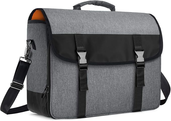 CURMIO Bartender Bag, Travel Bag for Bar Tools Set, Bartender Kits Storage with Padded Compartments for Wine Bottles, for Home Indoor Outdoor Patio Party, Gray (Bag ONLY) by CURMIO