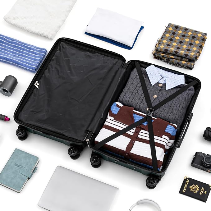 Cosbarn Luggage Sets 5 Piece Suitcases with Wheels, Suitcase Set ABS Hard Case Luggage with Lock Spinner Wheels Durable Travel Luggage - Image 9