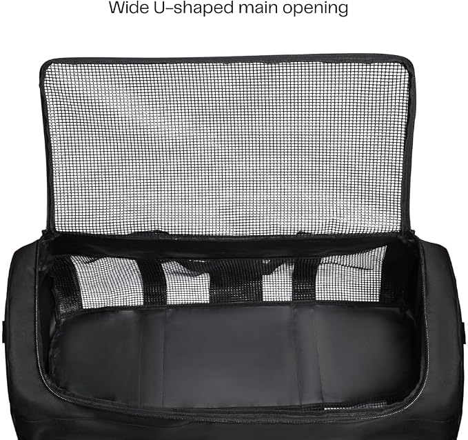 Mesh Scuba & Snorkeling Gear Bag – Heavy-Duty Cloth Ventilated Dive Duffel with Zipper & Adjustable Shoulder Strap (15.7" Diameter x 29.5" Length), Black - Image 3