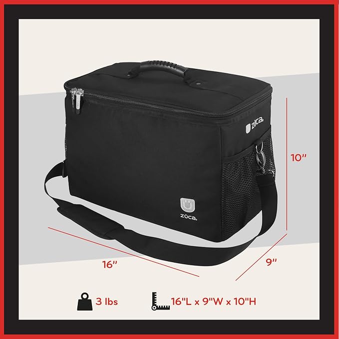 ZUCA MakeUp Artist Shoulder Bag w/Durable Utility Pouch Combo, MakeUp Organizer Bag -Lightweight,Versatile Multi-Compartment Design For Cosmetic Organization,Ideal For Travel & Makeup Sessions, Black - Image 6