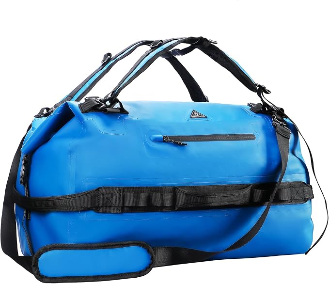 Haimont IPX7 Waterproof Roll-Top Dry Duffel Backpack | 60L/90L Sizes, 500D Tarpaulin, Welded Seams, Mesh Pockets, Boating & Kayaking by Haimont