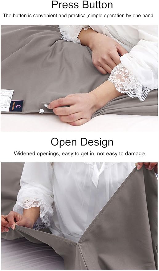 Lightweight Sleep Sack, Compact Sleeping Bag Liner Travel Sheets for Hotel | Soft Breathable Adult Sleep Sack, 4 Season Travel Sheet for Hostel Camping Backpacking Hiking, Machine Washable, 3 Sizes - Image 4