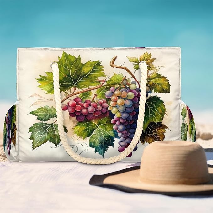 Large Beach Bag with Zipper Beach Bags for Women Water Resistant Swim Pool Bag - Image 2