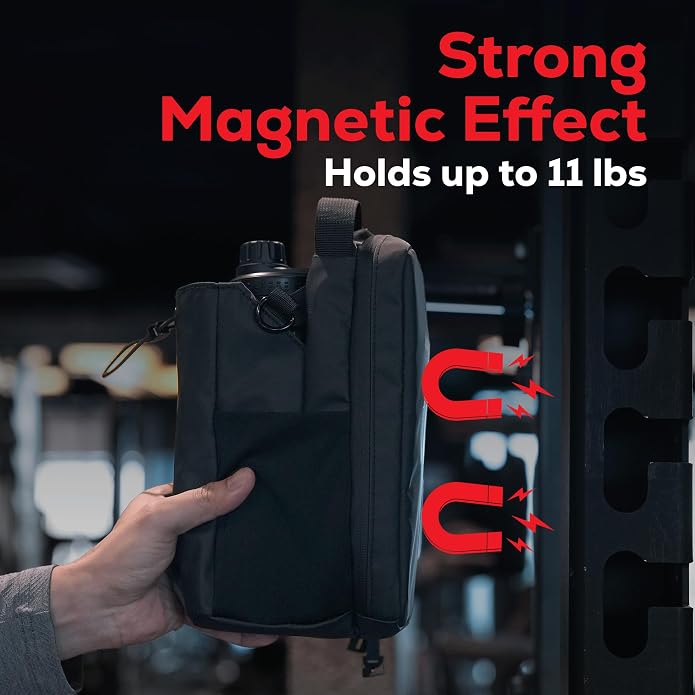 MAGNACE Magnetic Gym Bag Bundle, 3-in-1 Set with Water Bottle Holder, Magnetic Pouch, Towel & Sling Bag – For Men & Women - Image 3