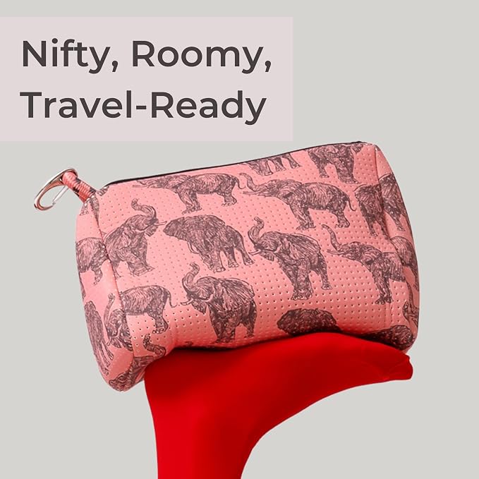 POPUPS Large Makeup Bag with Zipper - Waterproof Neoprene Cosmetic Bag 7.7 x 10.75 x 5 inches - Image 8