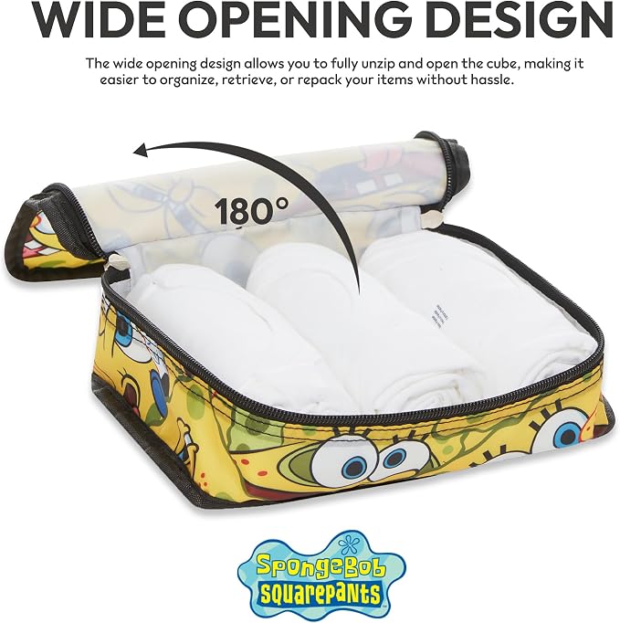 SpongeBob SquarePants Packing Cubes - Patrick Mr Krabs 5 Piece Travel Luggage Organizer Suitcase Accessories for Kids Teens Adults - Nickelodeon Licensed Gift Set - Image 6