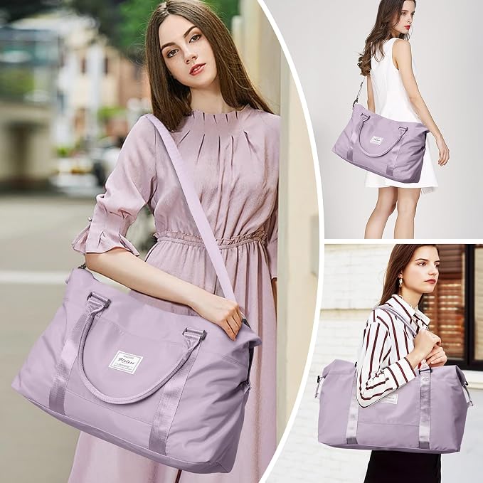 Travel Duffel Bag, Carry On Overnight Weekender Bags for Women | Travel Bag with Wet Pocket & Trolley Sleeve, For Spirit Airlines 18x14x8 Personal Item Bag - Image 8