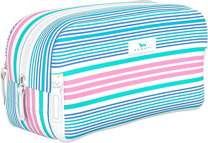 SCOUT 3-Way Bag - Travel Makeup Pouch and Toiletry Bag for Women with Three Zipper Compartments - Stands Upright, Wipes Clean by SCOUT